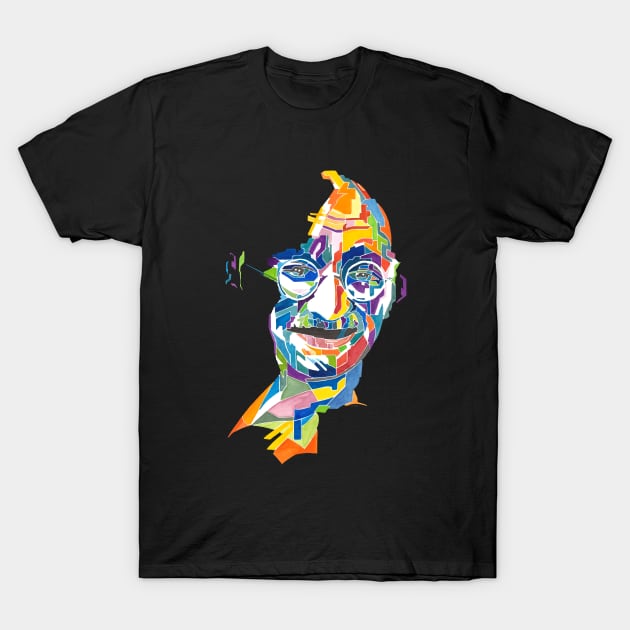 Smiling Mahatma Gandhi T-Shirt by JBLAIS DESIGN 